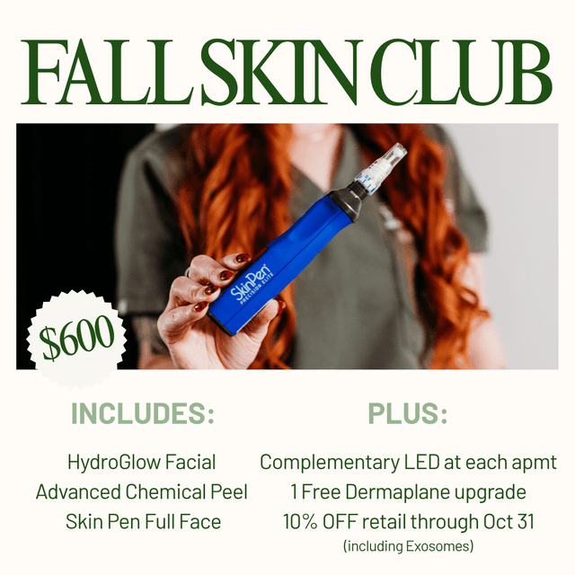 Fall Skin Club at Wanderline Esthetics in Roanoke, VA